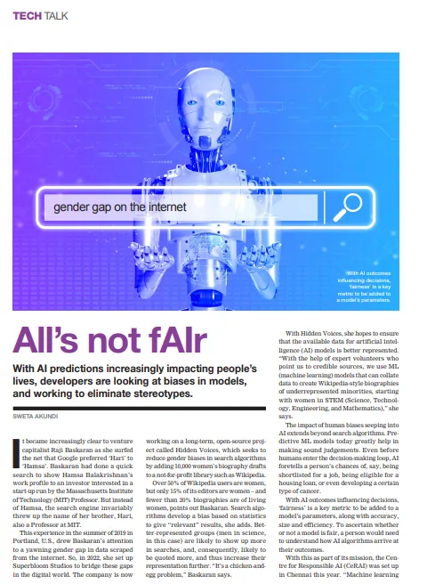 AII’s not fair- Article in IIT Madras Shaastra Magazine
