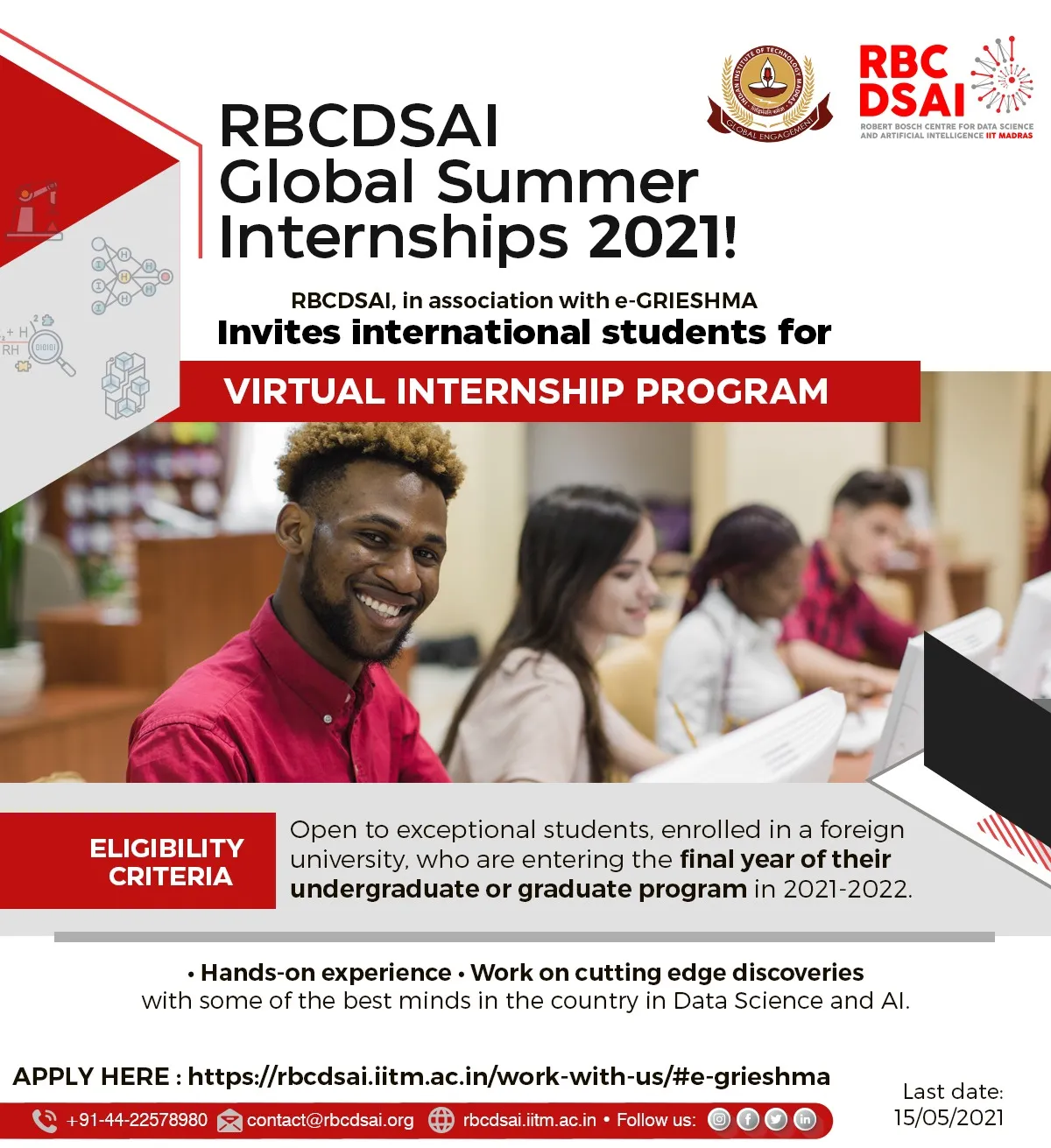 RBCDSAI Global Summer Internships 2021!